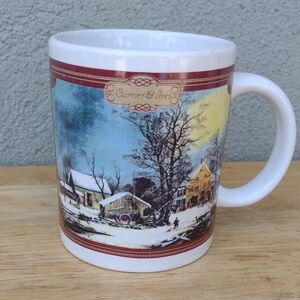 Vintage Currier & Ives Winter Scene Mug HF 1997